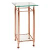 3S. x Home Table d'appoint acier plateau verre transparent grand modèle Clearance