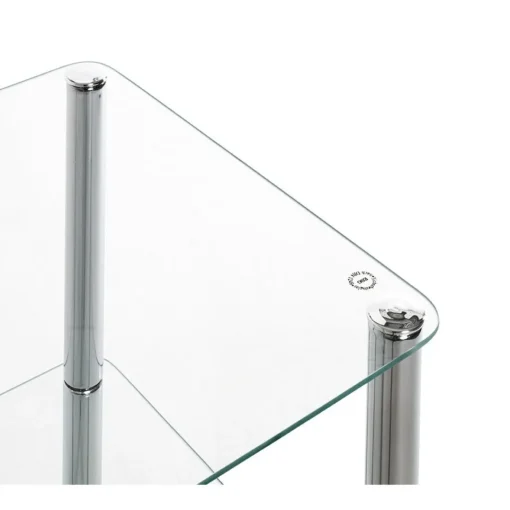 3S. x Home Table d'appoint avec double plateau verre transparent Hot