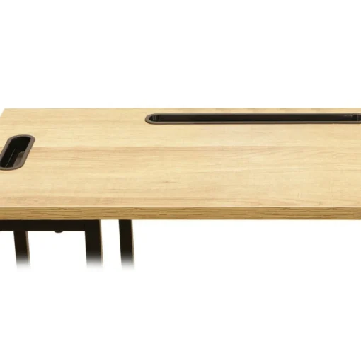 3S. x Home Table d'appoint avec Support tablette Bois et Métal Discount
