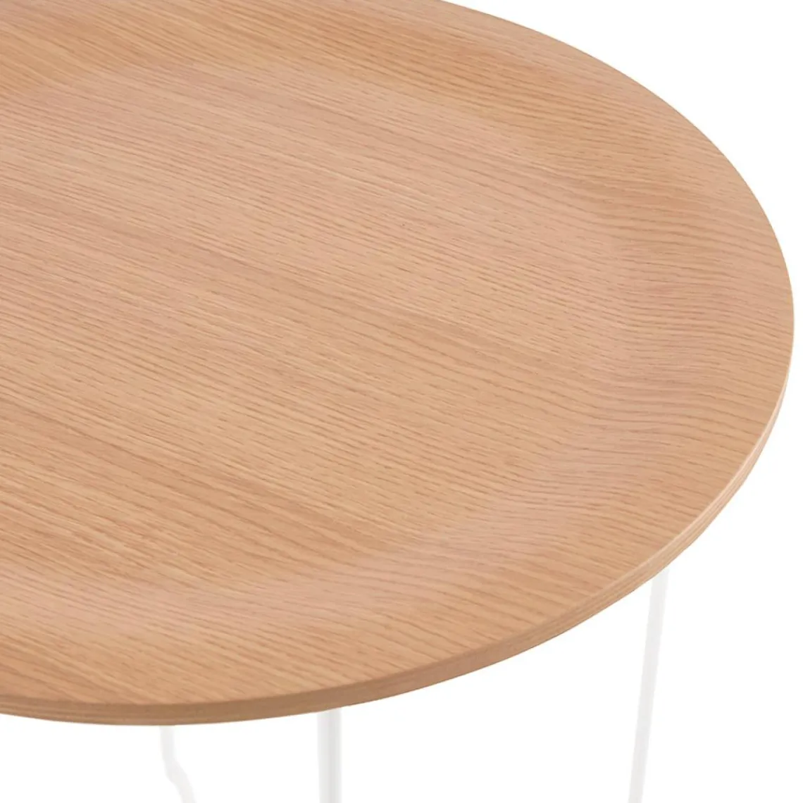ALTEREGO Table d'appoint design 'TSUNAMI' blanc en bois et métal Sale
