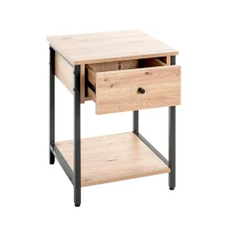 3S. x Home Table d'appoint double niveaux tiroir integré Sale