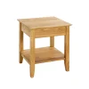 3S. x Home Table d'appoint en bois avec étagère supplémentaire Best