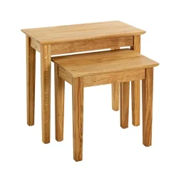 3S. x Home Table d'appoint en bois de chêne huilé H52 cm Discount