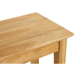3S. x Home Table d'appoint en bois de chêne huilé H52 cm Discount