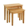 3S. x Home Table d'appoint en bois de chêne huilé H42 cm Outlet