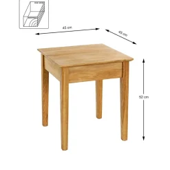 3S. x Home Table d'appoint en bois de chêne (Royal Oak) Discount
