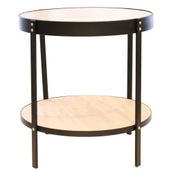 3S. x Home Table D’Appoint Horloge 50.5x50.5x49cm Outlet