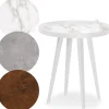 3S. x Home Table d'appoint magnétique ronde à rebord Bipolart Métal Blanc avec 3 Tops style Textures Hot