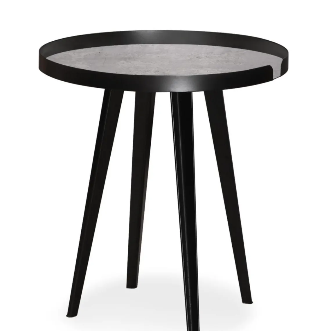 3S. x Home Table d'appoint magnétique ronde à rebord Bipolart Métal Noir avec 3 Tops style Textures Discount