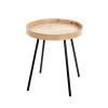 3S. x Home Table d'appoint métal laqué noir Discount