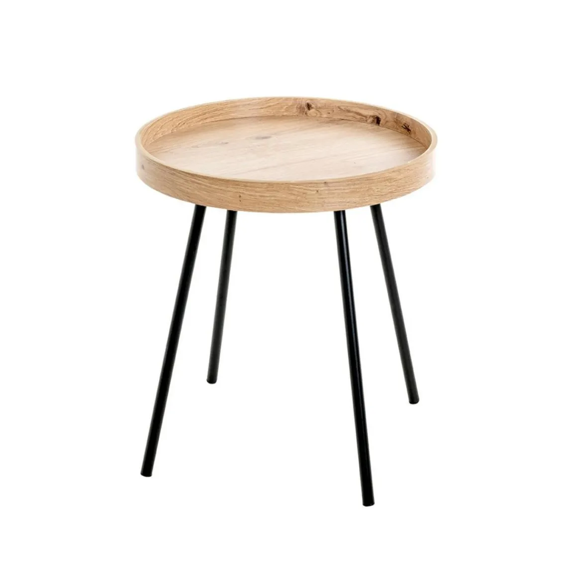 3S. x Home Table d'appoint métal laqué noir Discount