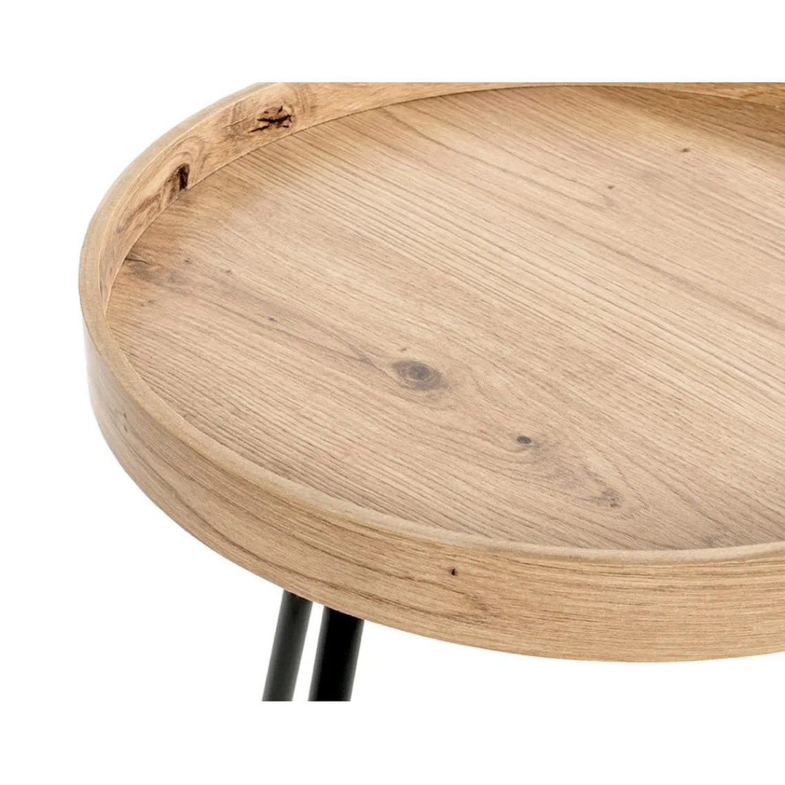 3S. x Home Table d'appoint métal laqué noir Discount