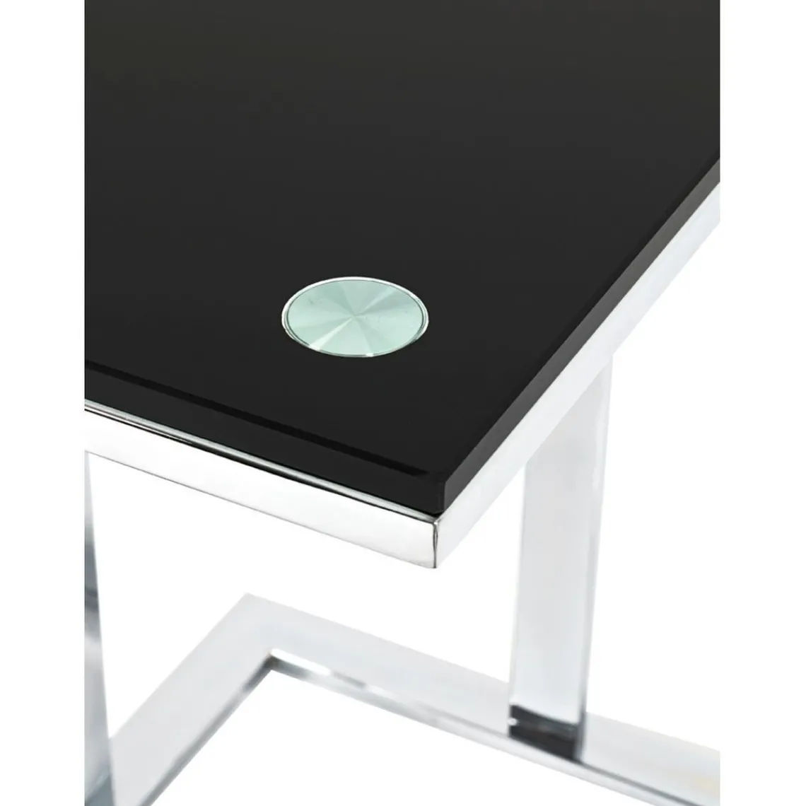 3S. x Home Table d'appoint plateau en verre trempé Hot