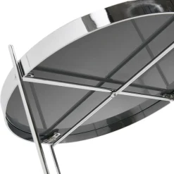 ALTEREGO Table d'appoint pliable 'KOLOS' couleur chrome Hot