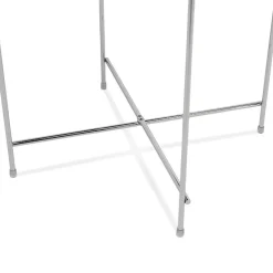 ALTEREGO Table d'appoint pliable 'KOLOS' couleur chrome Hot