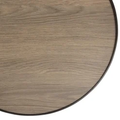 Macabane Table d'appoint ronde mocha pieds asymétriques métal JULIA Outlet