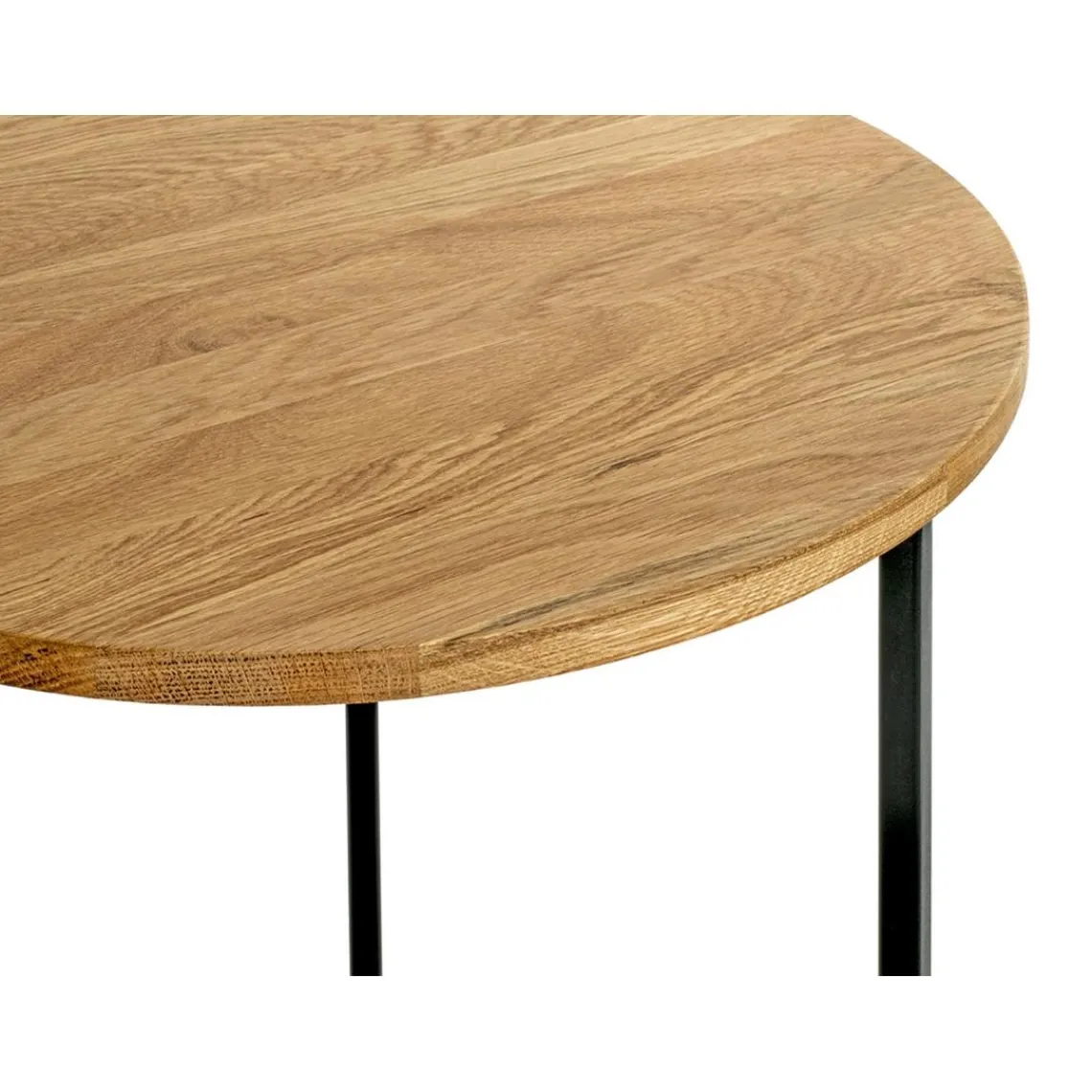 3S. x Home Table d'appoint ronde plateau chène Hot