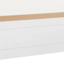 ALTEREGO Table de bar haute 'NIKI' bois et métal blanc New