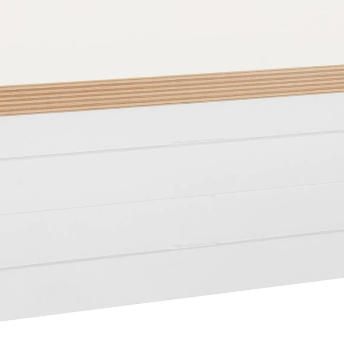 ALTEREGO Table de bar haute 'NIKI' bois et métal blanc New