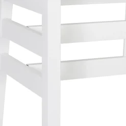 ALTEREGO Table de bar haute 'NIKI' bois et métal blanc New