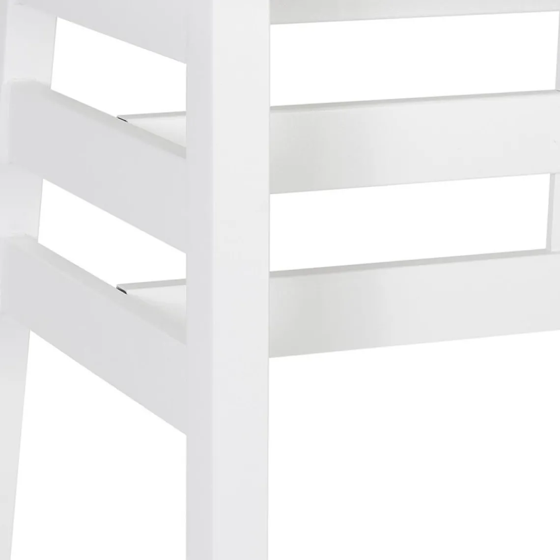 ALTEREGO Table de bar haute 'NIKI' bois et métal blanc New