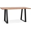 ALTEREGO Table de bar haute 'RAFA' en bois massif et métal noir Clearance