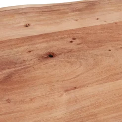 ALTEREGO Table de bar haute 'RAFA' en bois massif et métal noir Clearance