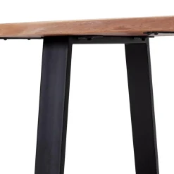 ALTEREGO Table de bar haute 'RAFA' en bois massif et métal noir Clearance