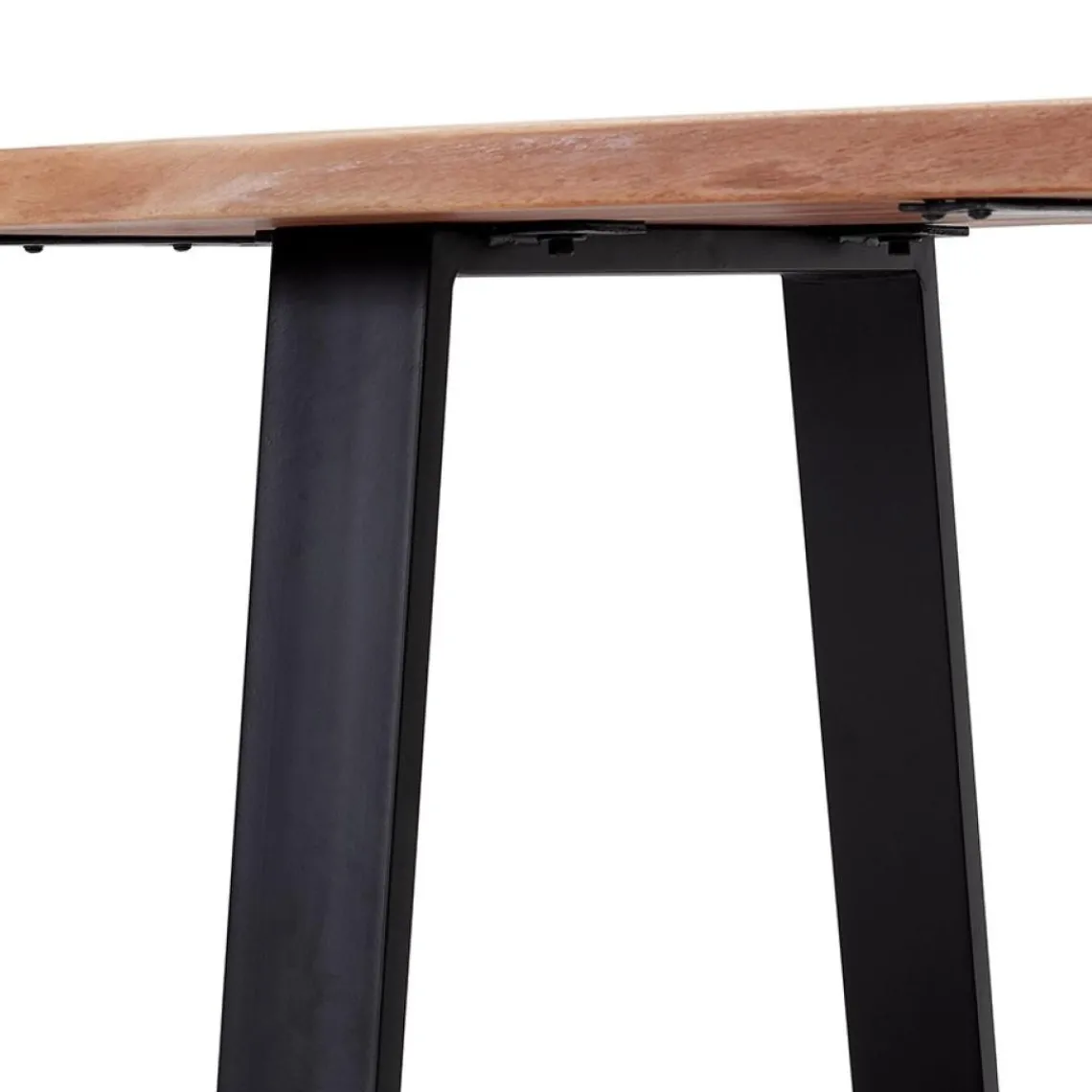 ALTEREGO Table de bar haute 'RAFA' en bois massif et métal noir Clearance