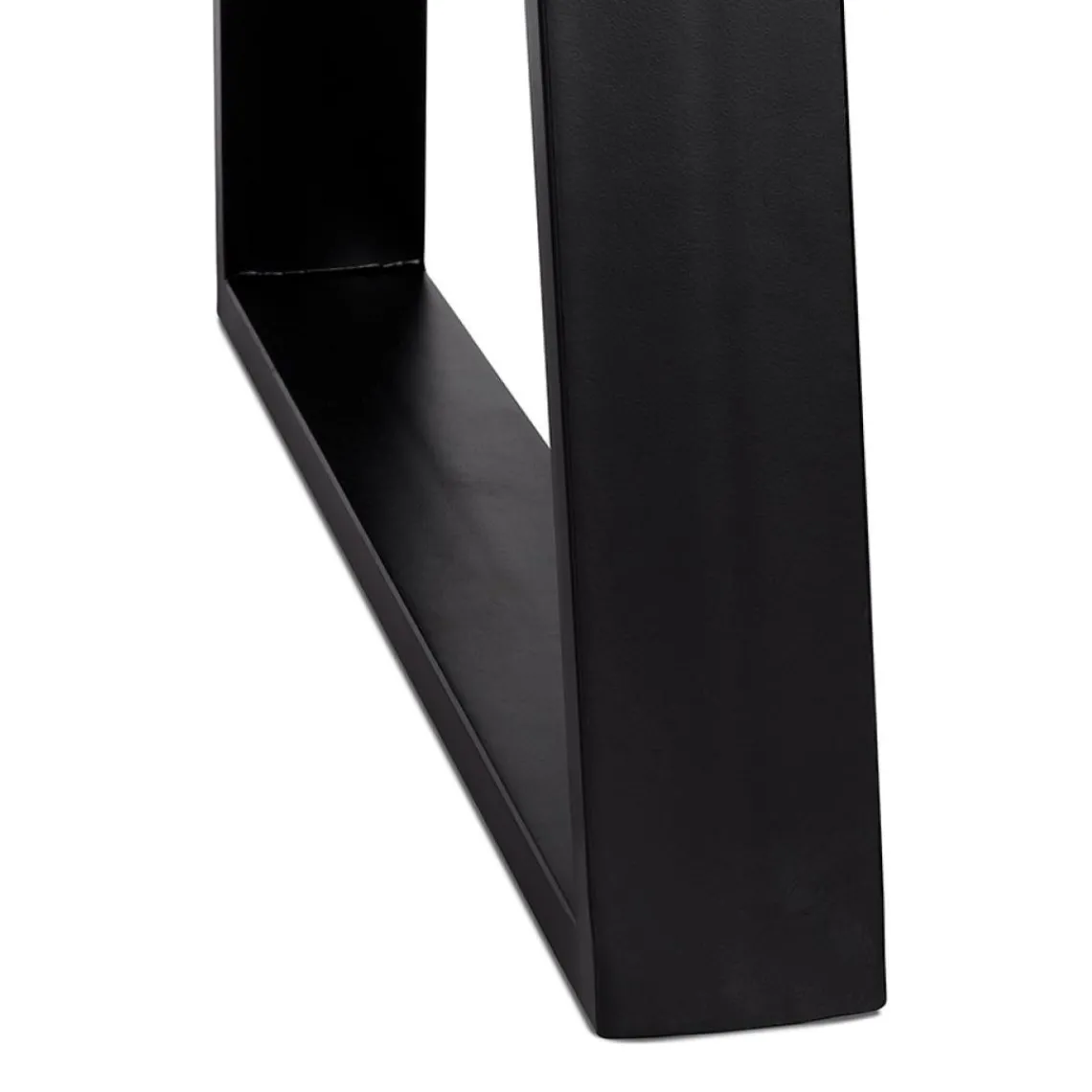 ALTEREGO Table de bar haute 'RAFA' en bois massif et métal noir Clearance