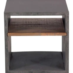 3S. x Home Table de Chevet 2 Niches Béton GOZA Discount