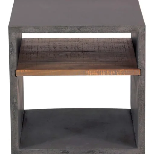 3S. x Home Table de Chevet 2 Niches Béton GOZA Discount