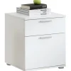 3S. x Home Table de chevet 1 tiroir 3 compartiments Chêne et Blanc OQUET Discount
