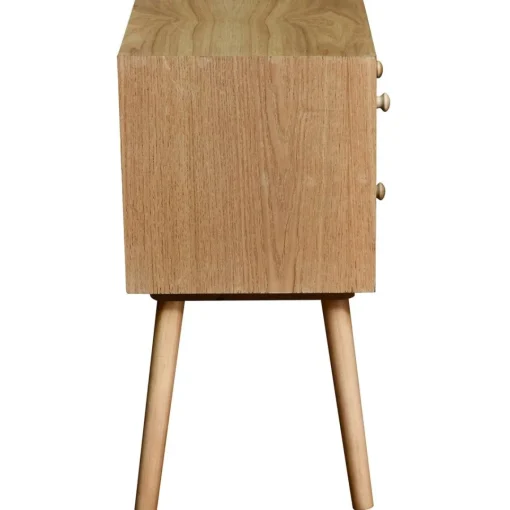 3S. x Home Table de chevet 3 tiroirs Gerald Bois et Noir