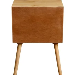 3S. x Home Table de chevet 3 tiroirs Gerald Bois et Noir