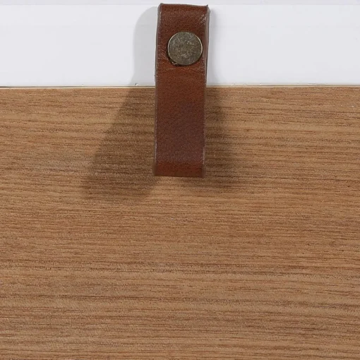 3S. x Home Table de Chevet Coffre Beige et Blanche SVOLDER