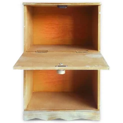 3S. x Home Table de chevet style oriental bois sculpté 1 porte Monbolyto Bois Gris Outlet