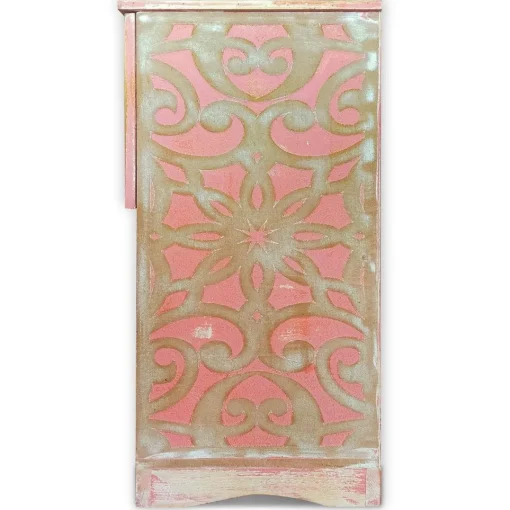 3S. x Home Table de chevet style oriental bois sculpté 1 porte Monbolyto Bois Rose Hot