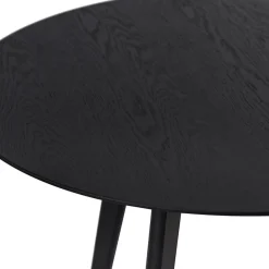 ALTEREGO Table de cuisine ronde 'AMY' noire Best