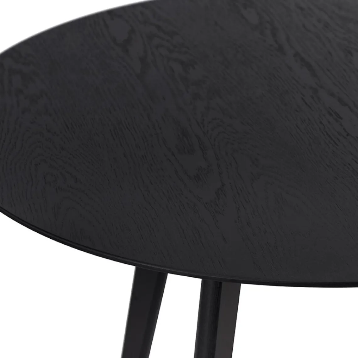 ALTEREGO Table de cuisine ronde 'AMY' noire Best