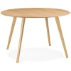 ALTEREGO Table de cuisine ronde 'AMY' en bois finition naturelle Hot