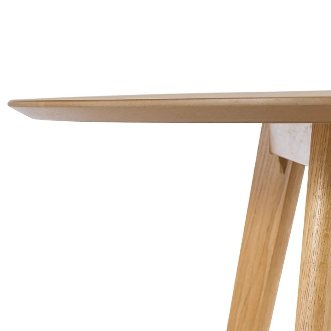 ALTEREGO Table de cuisine ronde 'AMY' en bois finition naturelle Hot