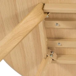 ALTEREGO Table de cuisine ronde 'AMY' en bois finition naturelle Hot