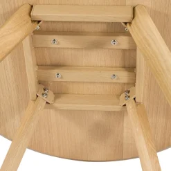 ALTEREGO Table de cuisine ronde 'MIDY' finition naturelle style scandinave Sale