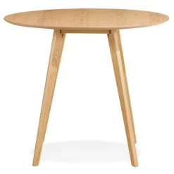 ALTEREGO Table de cuisine ronde 'MIDY' finition naturelle style scandinave Sale