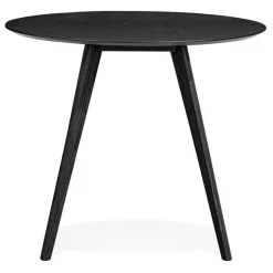 ALTEREGO Table de cuisine ronde 'MIDY' noire style scandinave Discount
