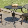 Macabane Table de jardin ronde 2 personnes 70x70cm VIANNEY Hot