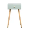 3S. x Home Table de Nuit Scandinave en Bois 1 Tiroir NARITA - Verte Online