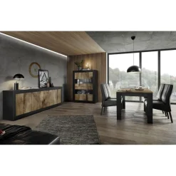 3S. x Home Table de repas180 cm en panneaux de particules New