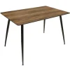 3S. x Home Table de Repas Imitation Bois 115X75X75cm Hot